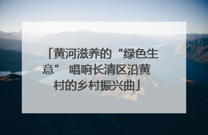 黄河滋养的“绿色生意” 唱响长清区沿黄村的乡村振兴曲