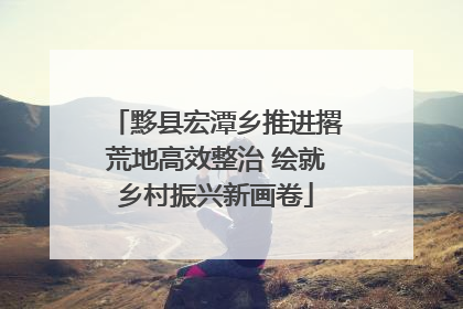 黟县宏潭乡推进撂荒地高效整治 绘就乡村振兴新画卷