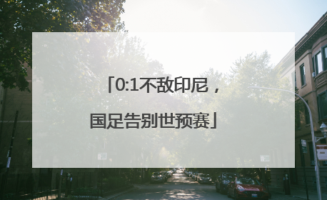 0:1不敌印尼，国足告别世预赛