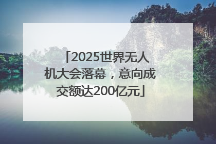 2025世界无人机大会落幕，意向成交额达200亿元