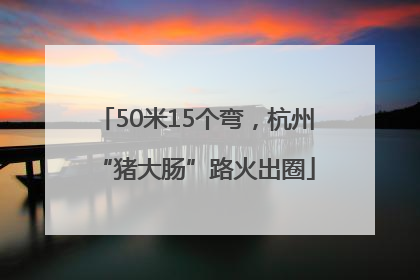 50米15个弯，杭州“猪大肠”路火出圈