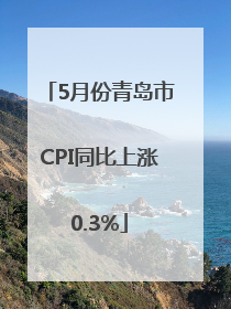 5月份青岛市CPI同比上涨0.3%